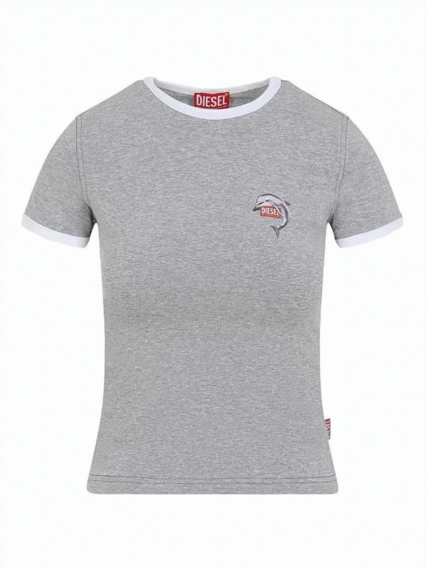 Diesel Fitted Short-Sleeve T-Shirt With Dolphin Graphic