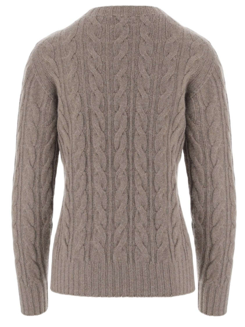 Oliver Lattughi Cashmere Sweater With Sophisticated Braided Pattern