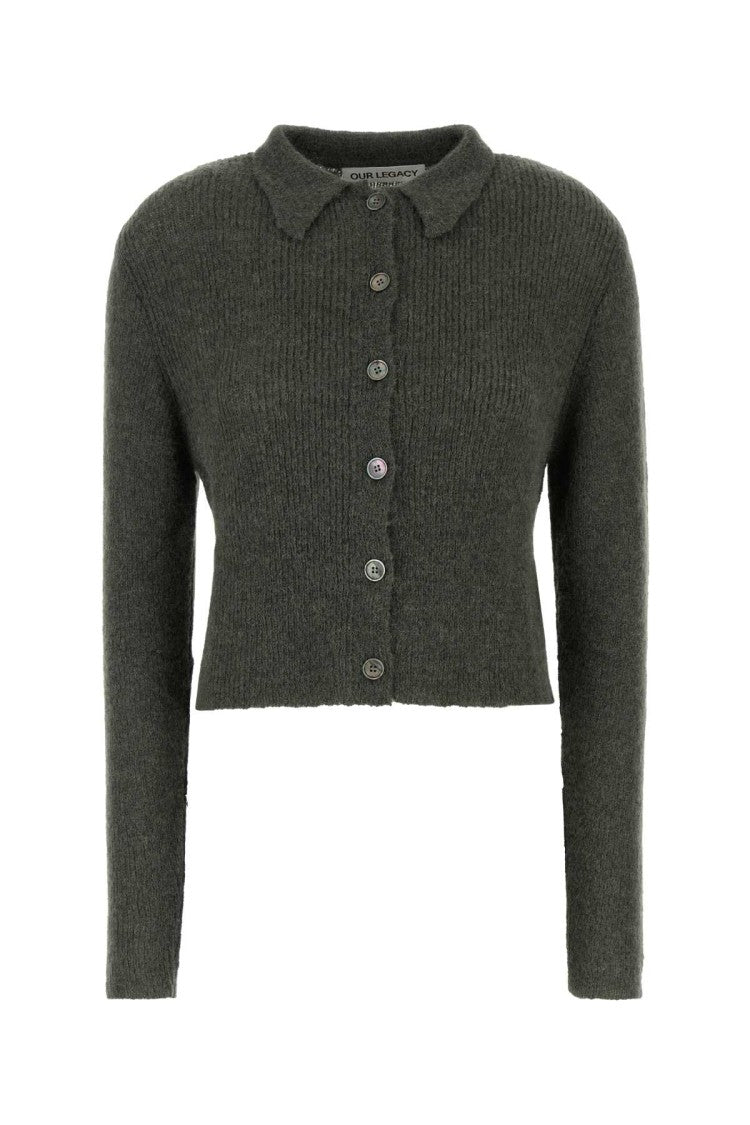 Our Legacy Dark Green Alpaca Blend Mazzy Cardigan