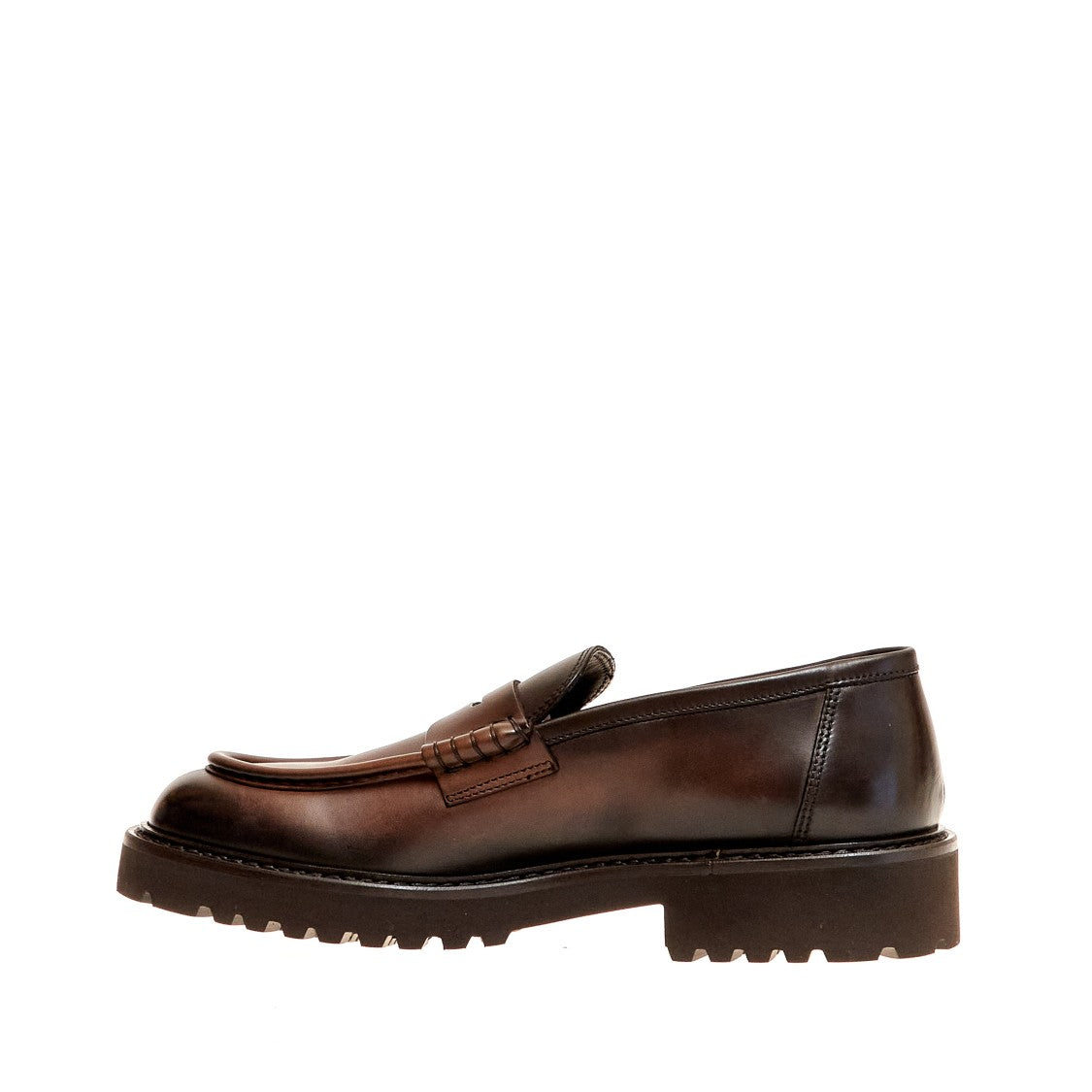 Doucal's Shaded Brown Leather Moccasin