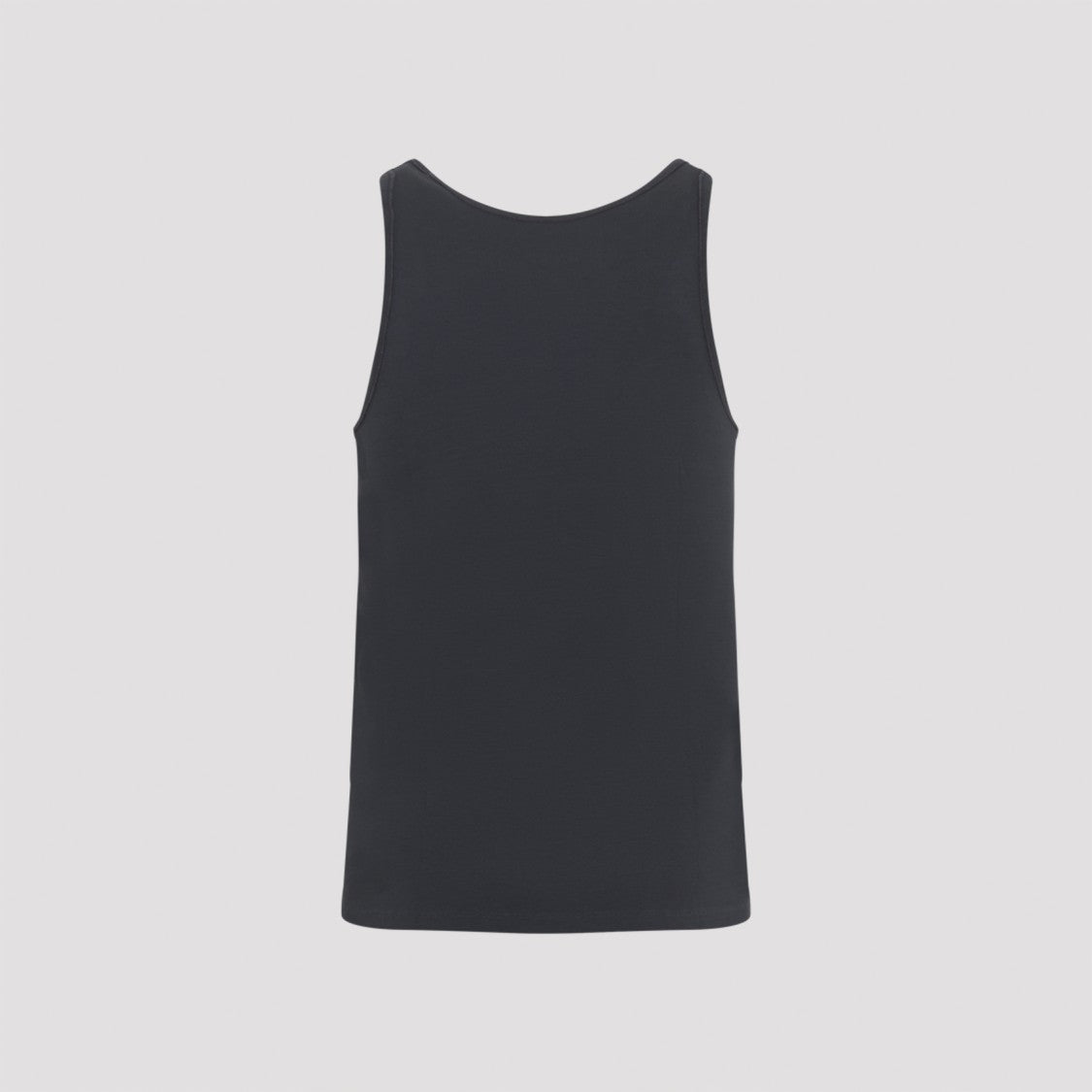 Maison Margiela Sleeveless Minimalist Grey Cotton Tank Top