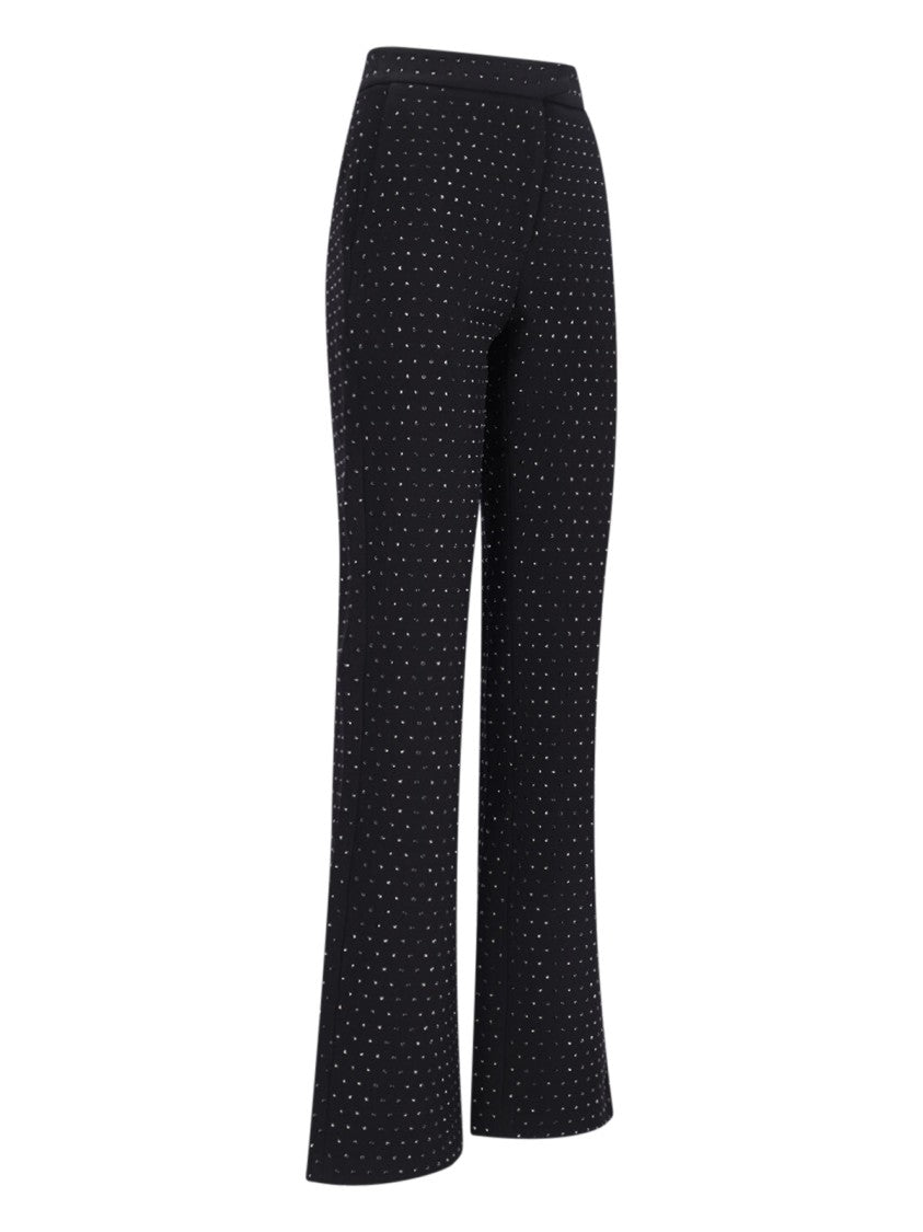 The Andamane Rhinestone Trousers In Black Fabric