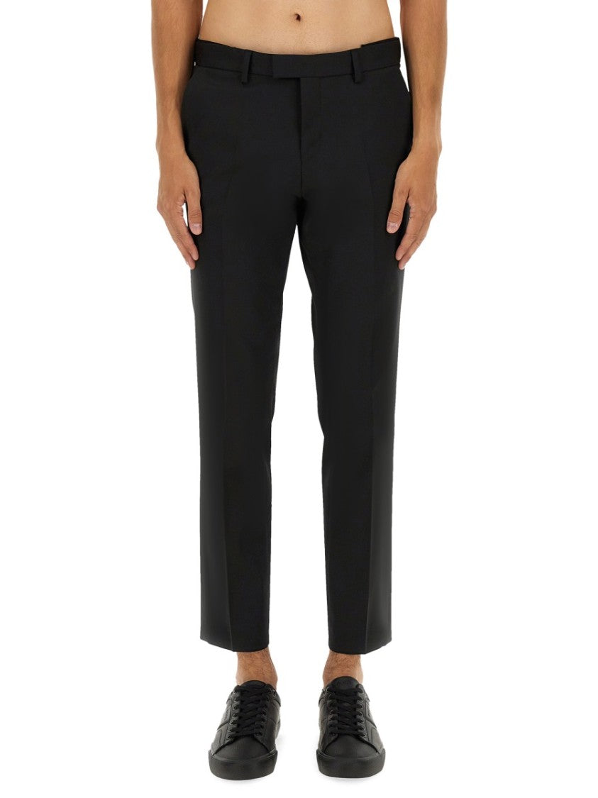 Boss Tailored Slim Fit Pants With Subtle Crease