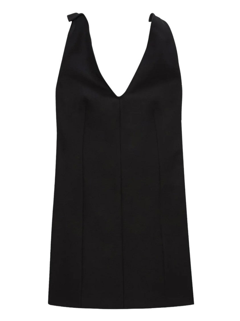 Msgm Black Structured Mini Corset Dress