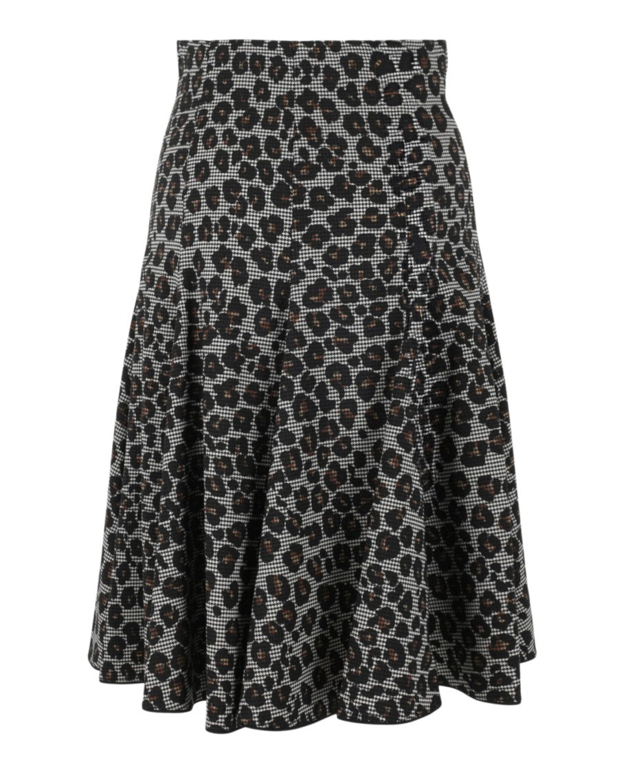 Versace Mixed Print A-Line Skirt