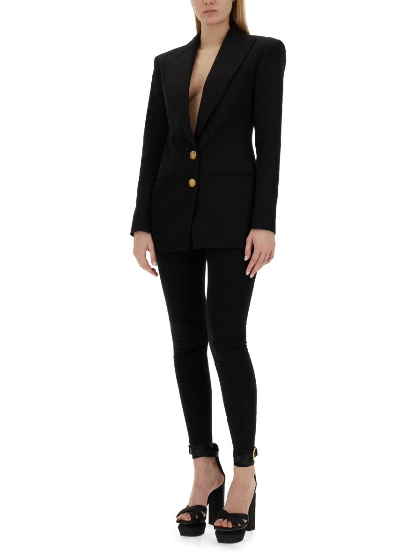 Balmain Tailored Black Wool Single-Breasted Jacket