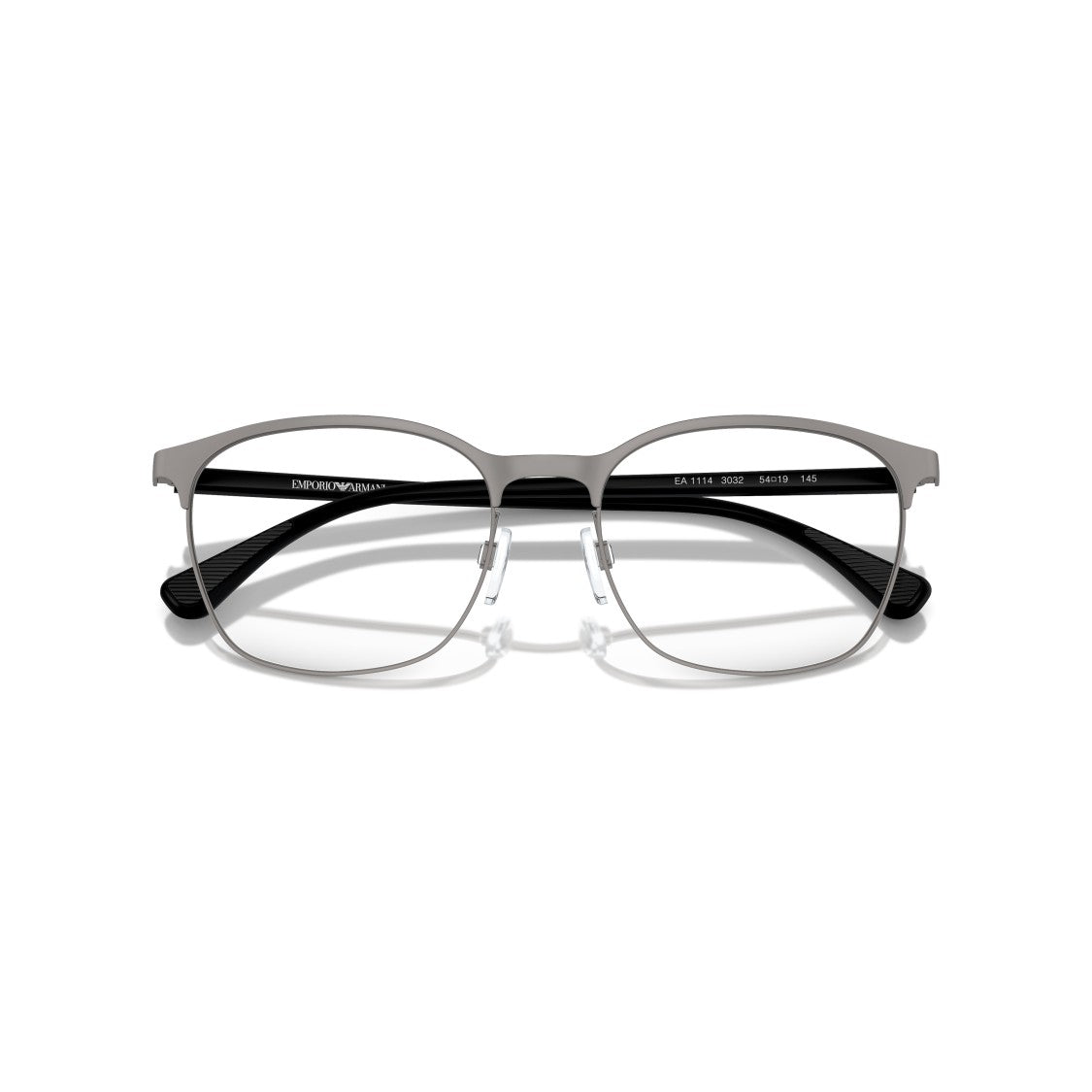 Emporio Armani 0Ea1114 Rectangular Metal Frame Sunglasses With Adjustable Nose Pads