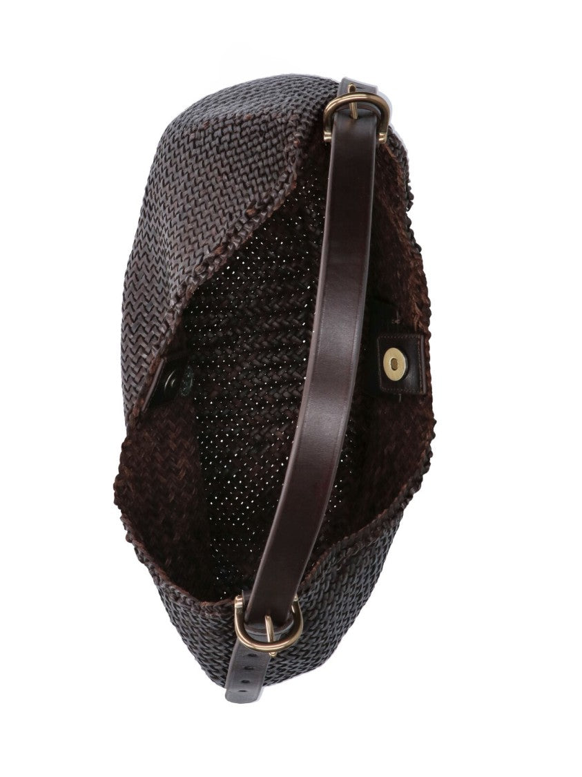 Dragon Diffusion Brown Luna Mezza Leather Shoulder Bag