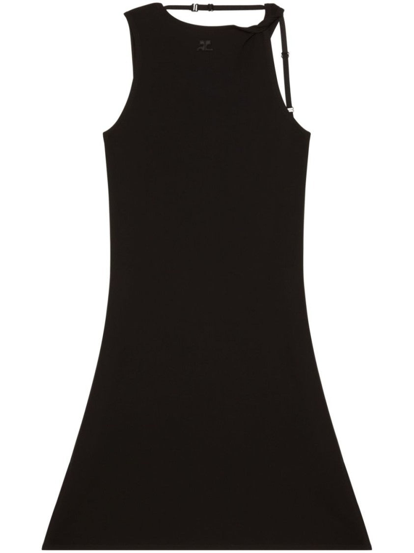 Courrèges Embroidered Logo Mini Dress