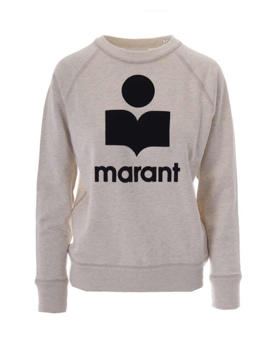 Isabel Marant Étoile Crew Neck Regular Fit Sweatshirt With Flocked Logo