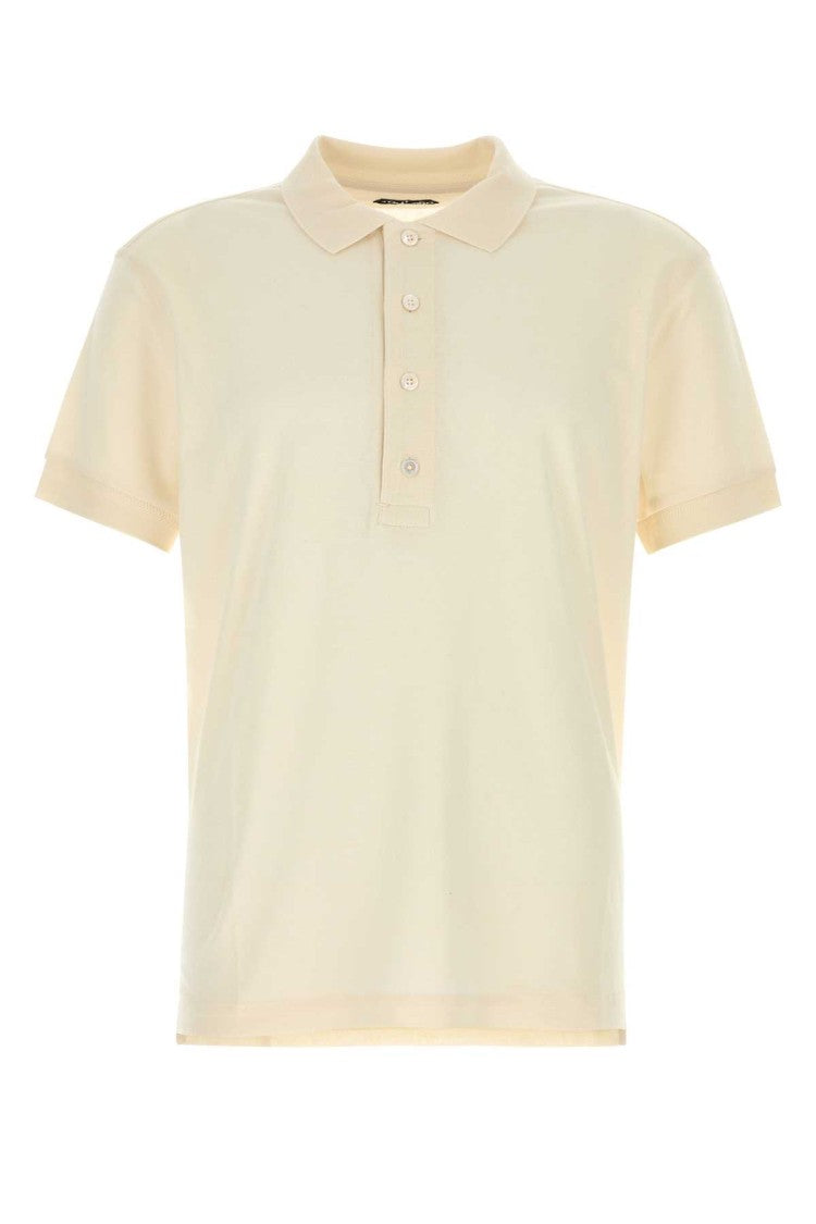 Tom Ford Ivory Cotton Blend Polo Shirt