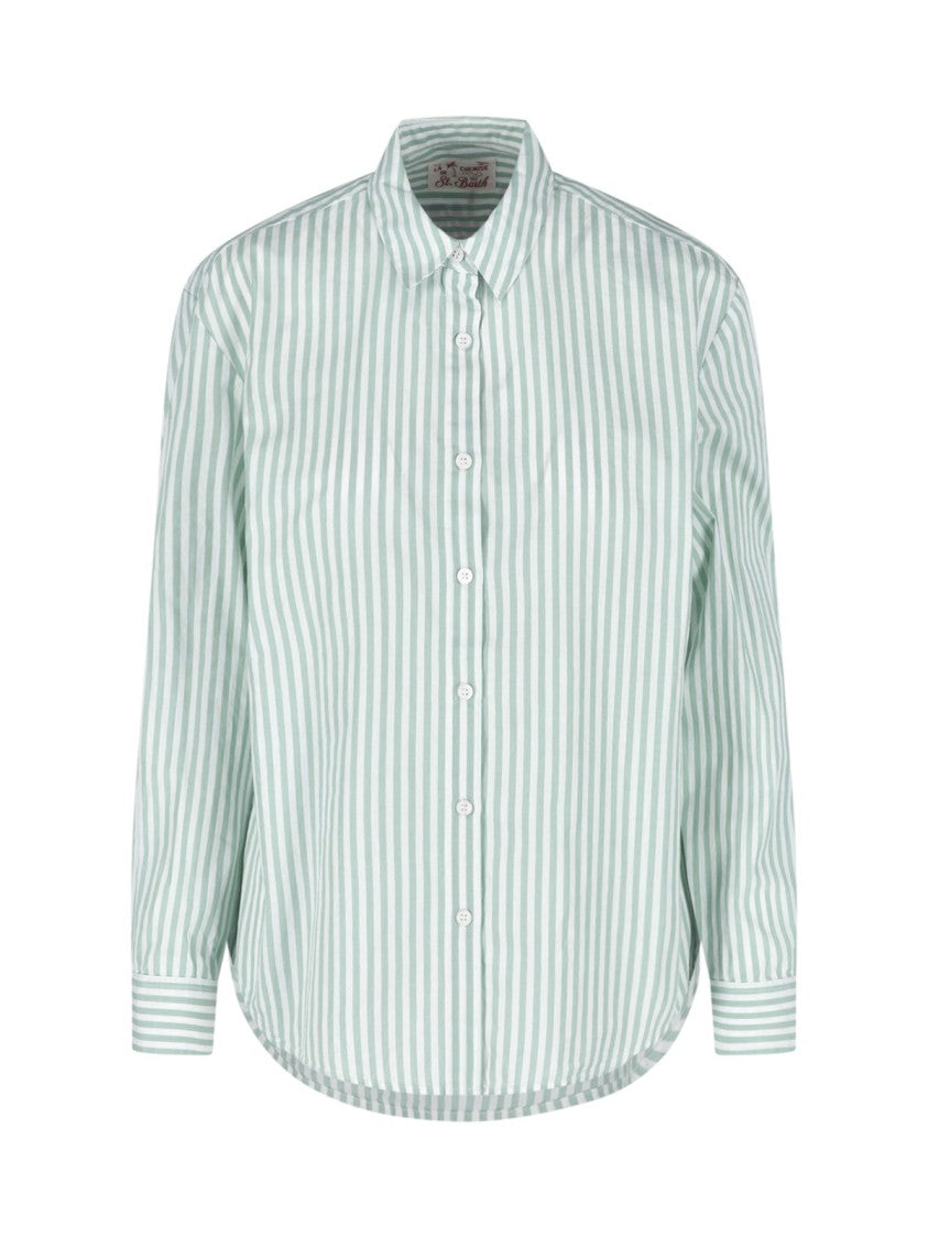 Mc2 Saint Barth Vertical Stripe Button-Up Shirt