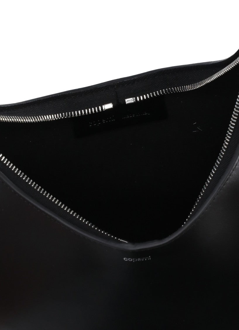 Coperni Crescent-Shaped Soft Leather Shoulder Bag With Contrasting Logo