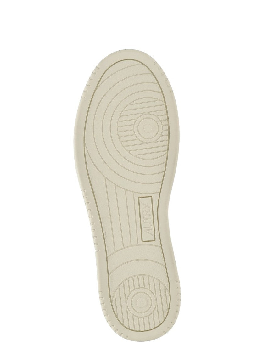 Autry White Medalist Low Suede Inserts Sneakers