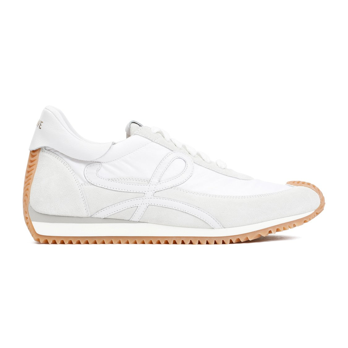 Loewe White Leather And Suede Sneakers
