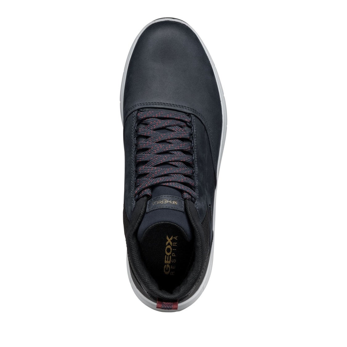 Geox Blue Spherica Padded Collar Textured Outsole Leather Boots