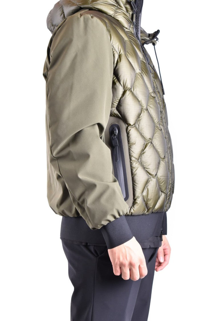 Peuterey Quilted Green Polyamide Jacket With Hood