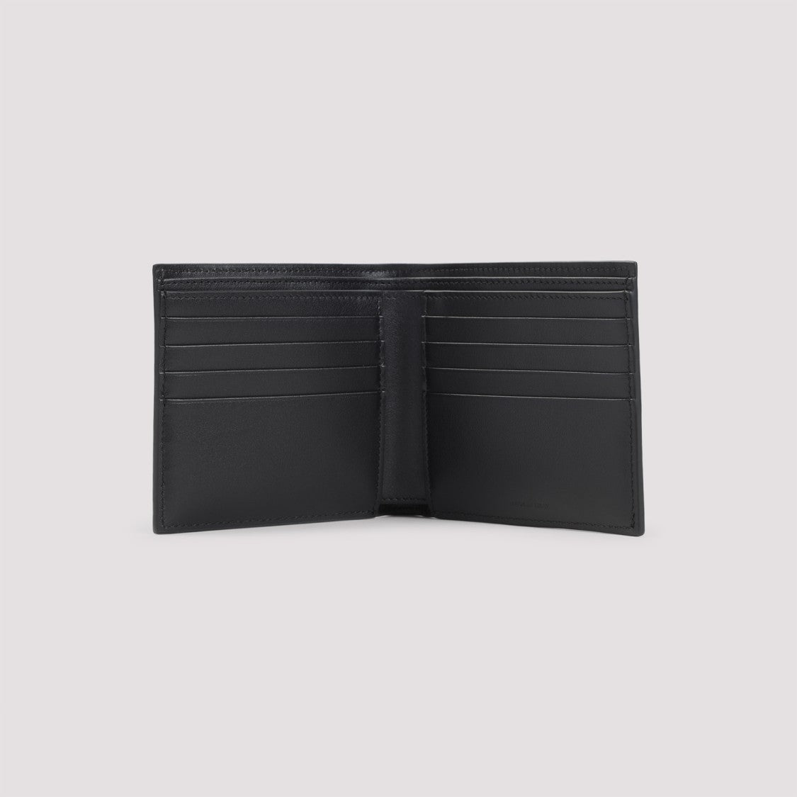 Celine Compact Black Calf Leather Clutch With Embossed Surface