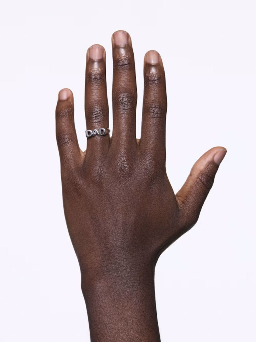 Maria Black Signet Ring In Recycled Sterling Silver With Zirconia Stone