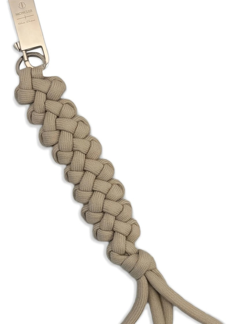 Moncler X Rick Owens Beige Braided Rope Keyring