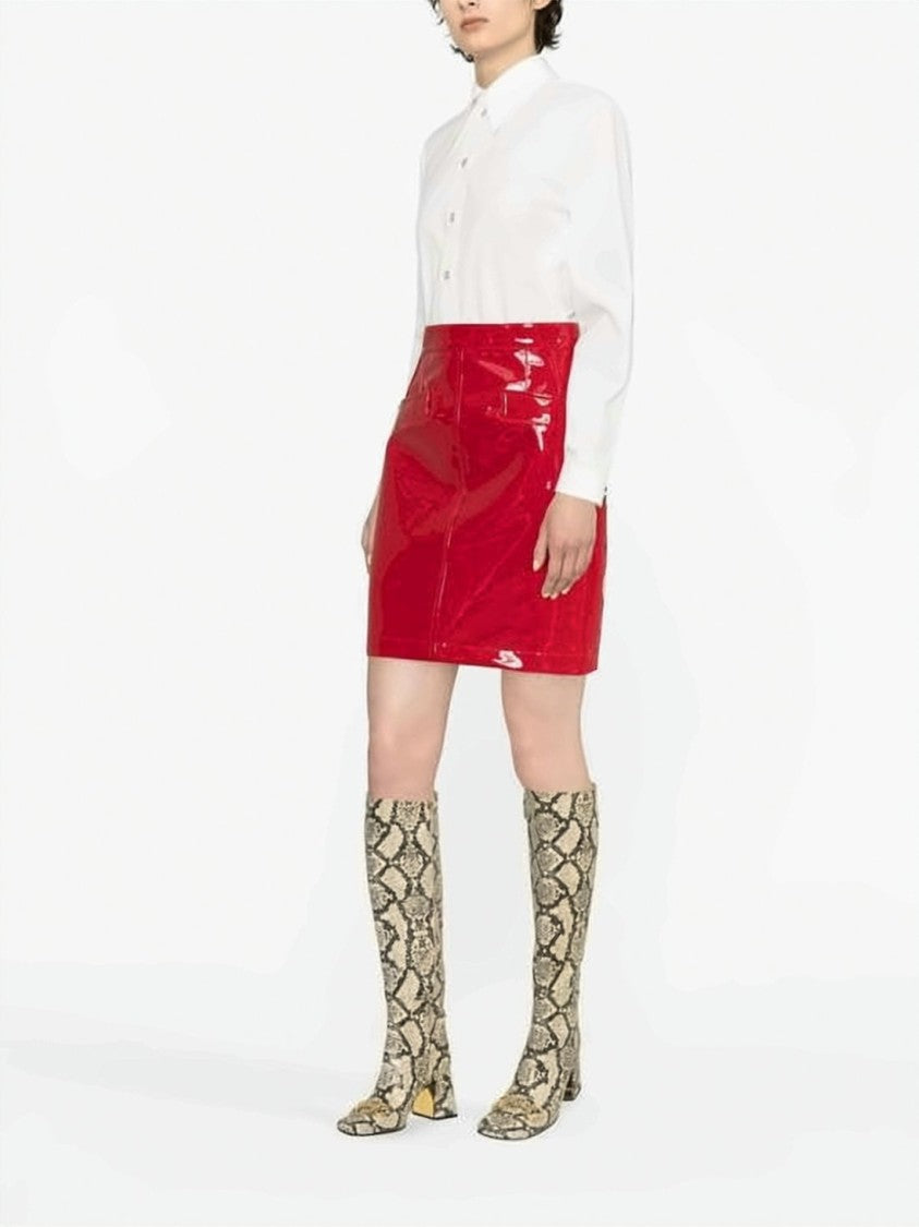 Gucci Pointed Collar White Cotton Shirt With Button-Down Front