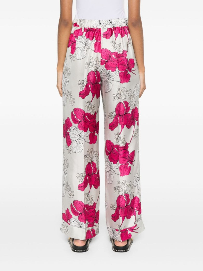 Parosh Relaxed Floral Print Serenella Trousers