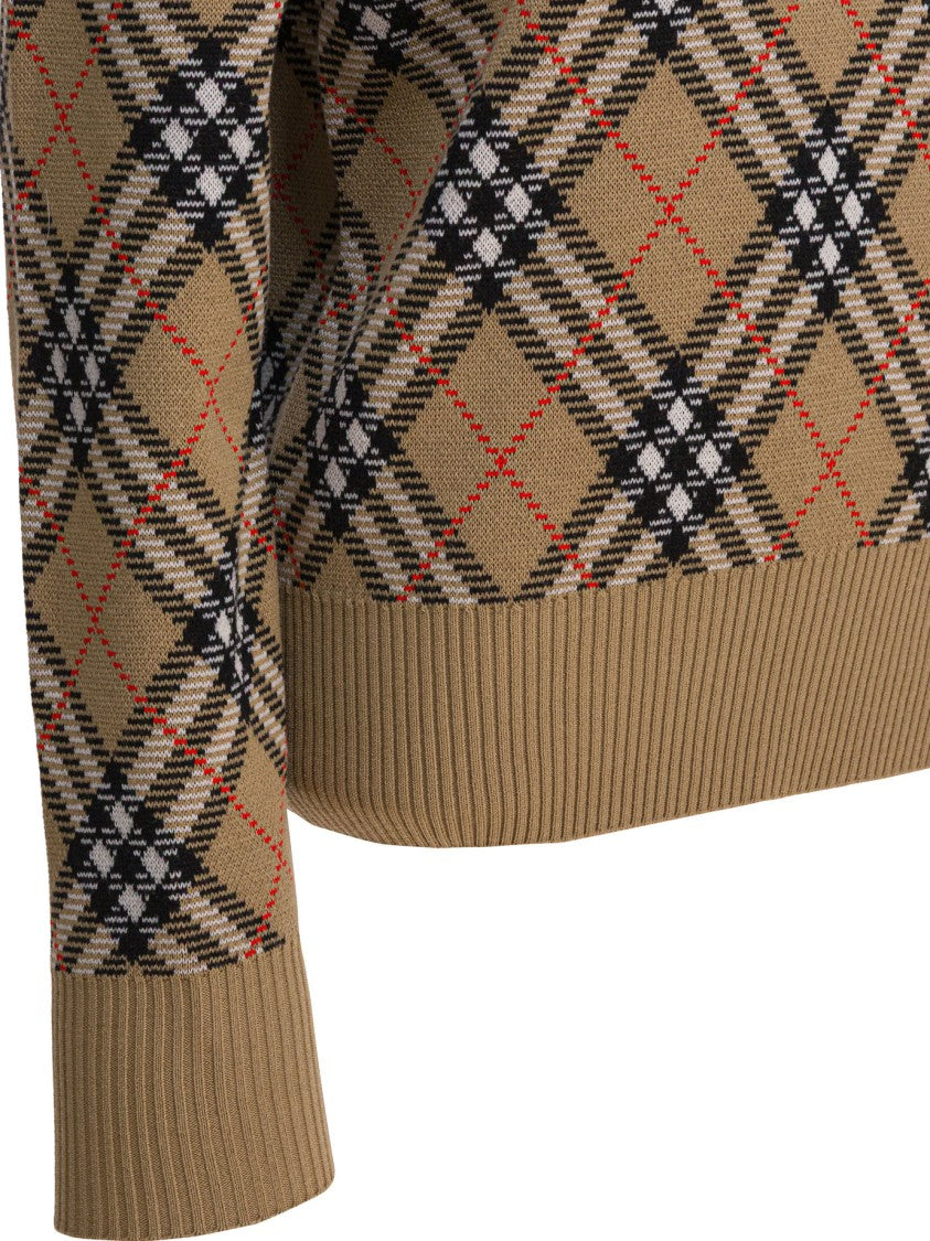 Burberry Wool Blend Crew Neck Sweater