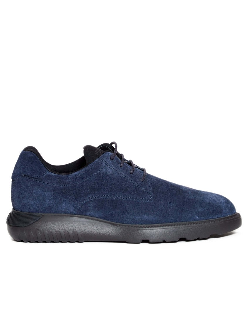 Hogan Blue Suede Lace-Up Shoes