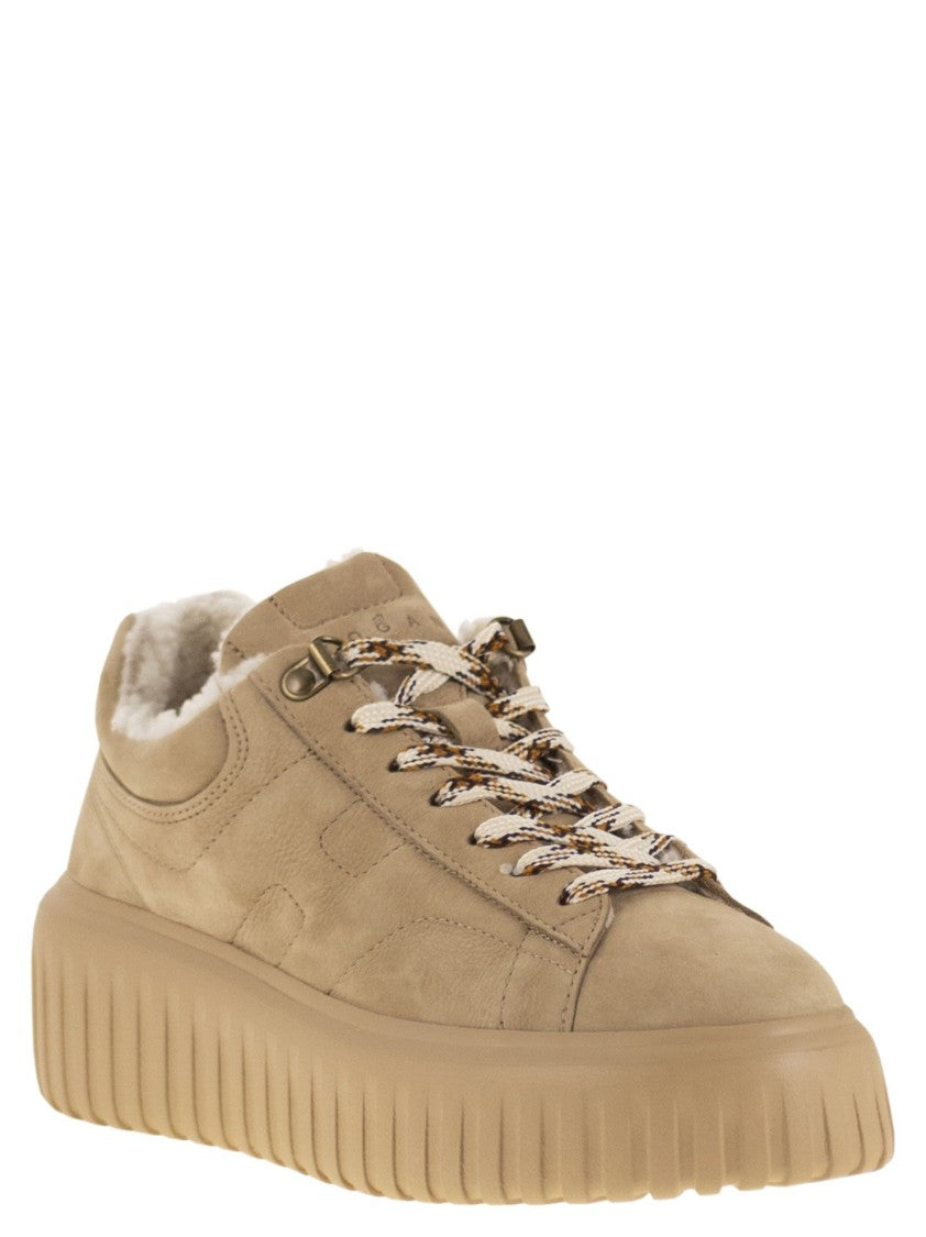 Hogan H-Stripes Nubuck Trainers