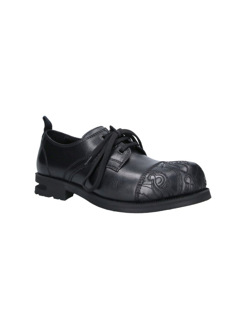 Kiko Kostadinov Black Black Atro Leather Derby Shoes