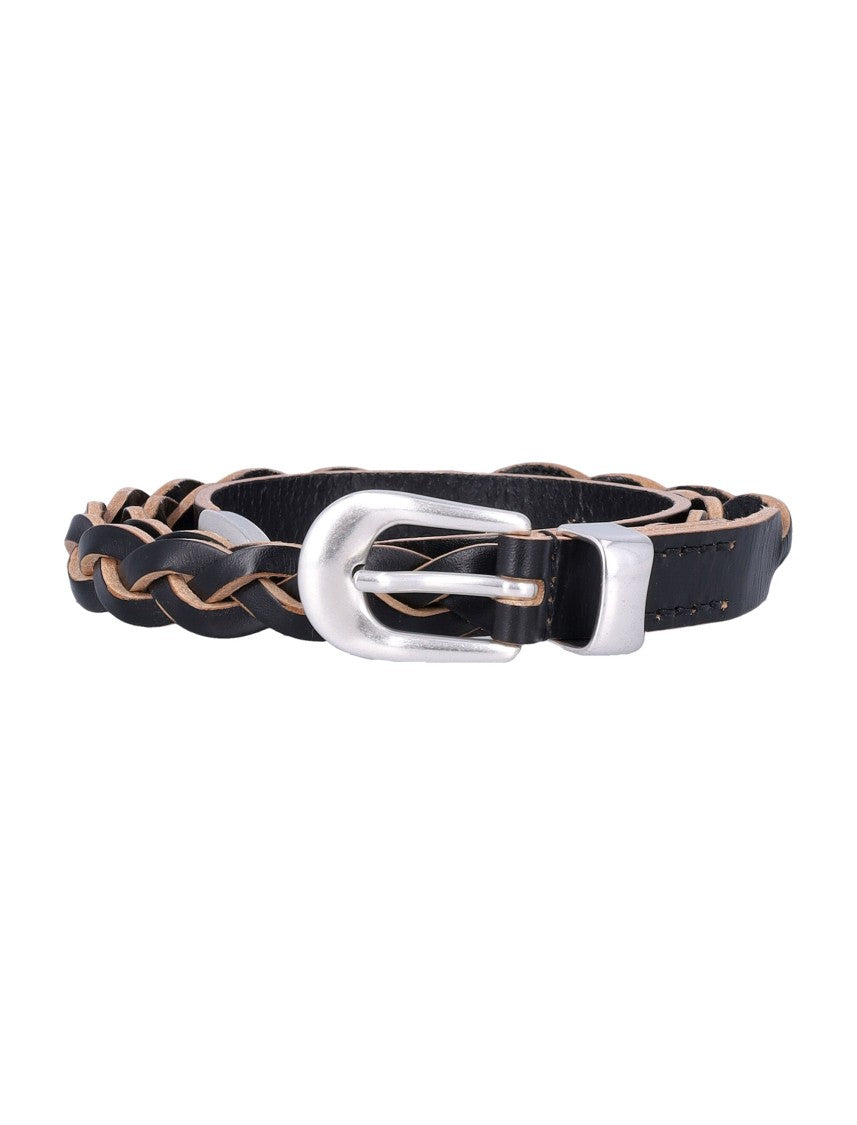 Our Legacy Braided Leather Silver Buckle Belt
