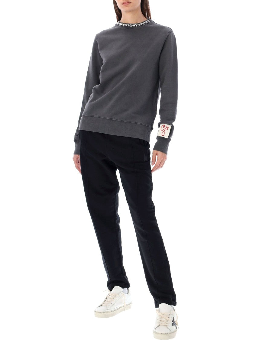 Golden Goose Fleece Strass Collar Sweatshirt
