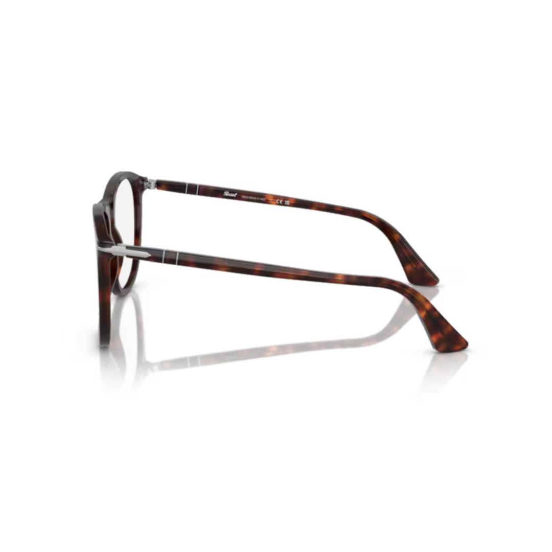 Persol 3314V Vista Rounded Square Acetate Eyeglasses With Tortoiseshell Pattern