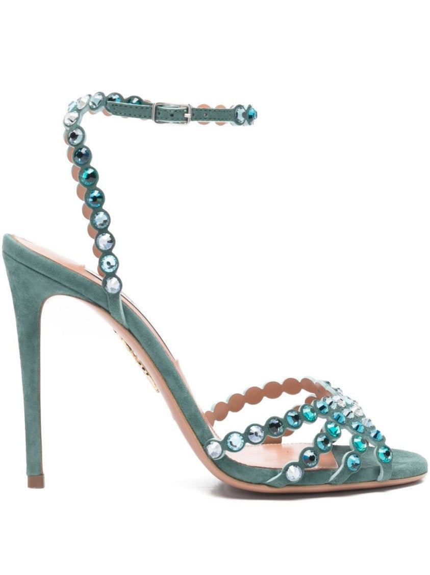 Aquazzura High-Heeled Sandals With Reflective Embellishments
