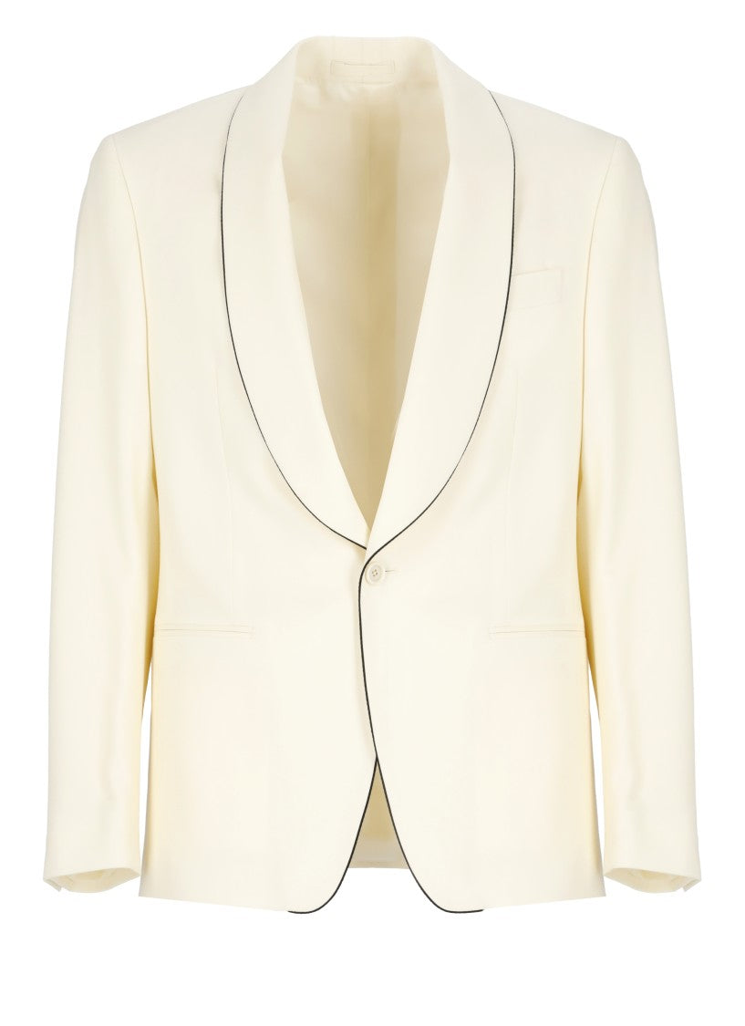 Lardini Ivory Virgin Wool Jacket