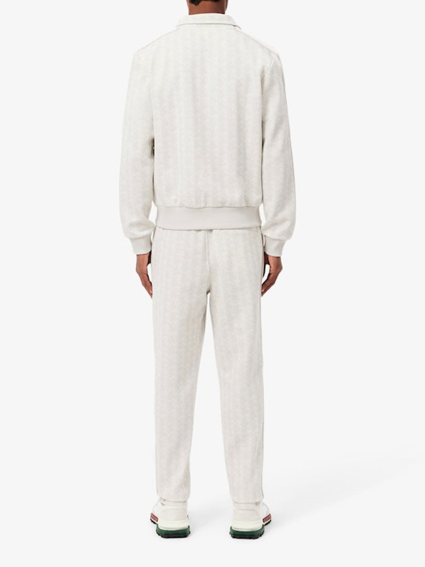 Lacoste Monogram Sweatpants With Elastic Waistband And Side Stripes