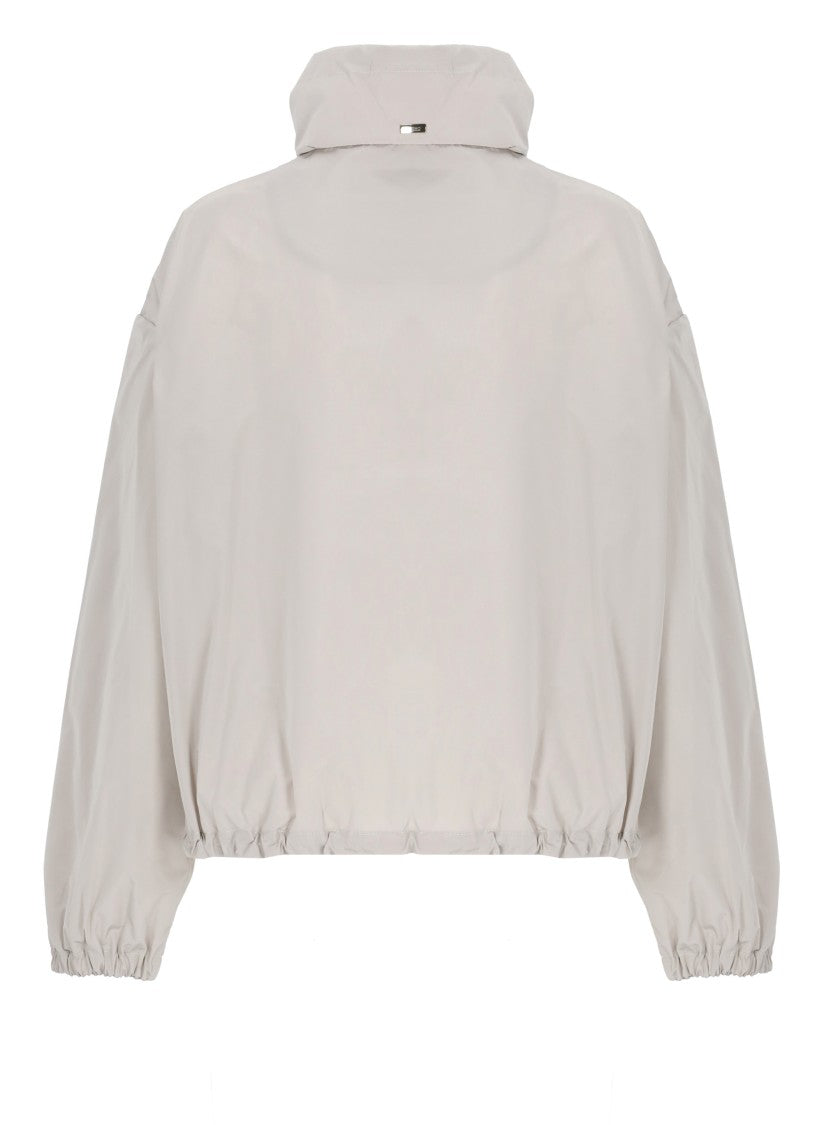 Herno Grey Taffeta Hooded Jacket
