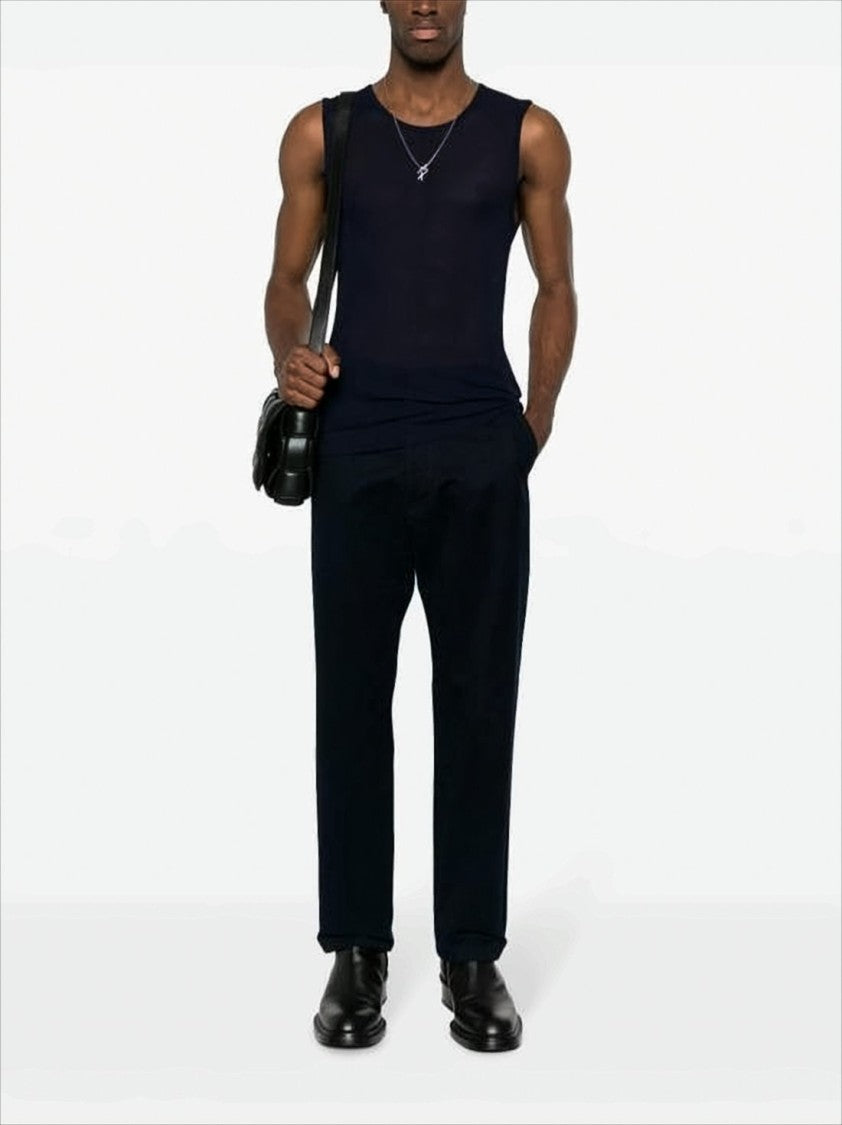 Ami Paris Fitted Sleeveless Tank Top