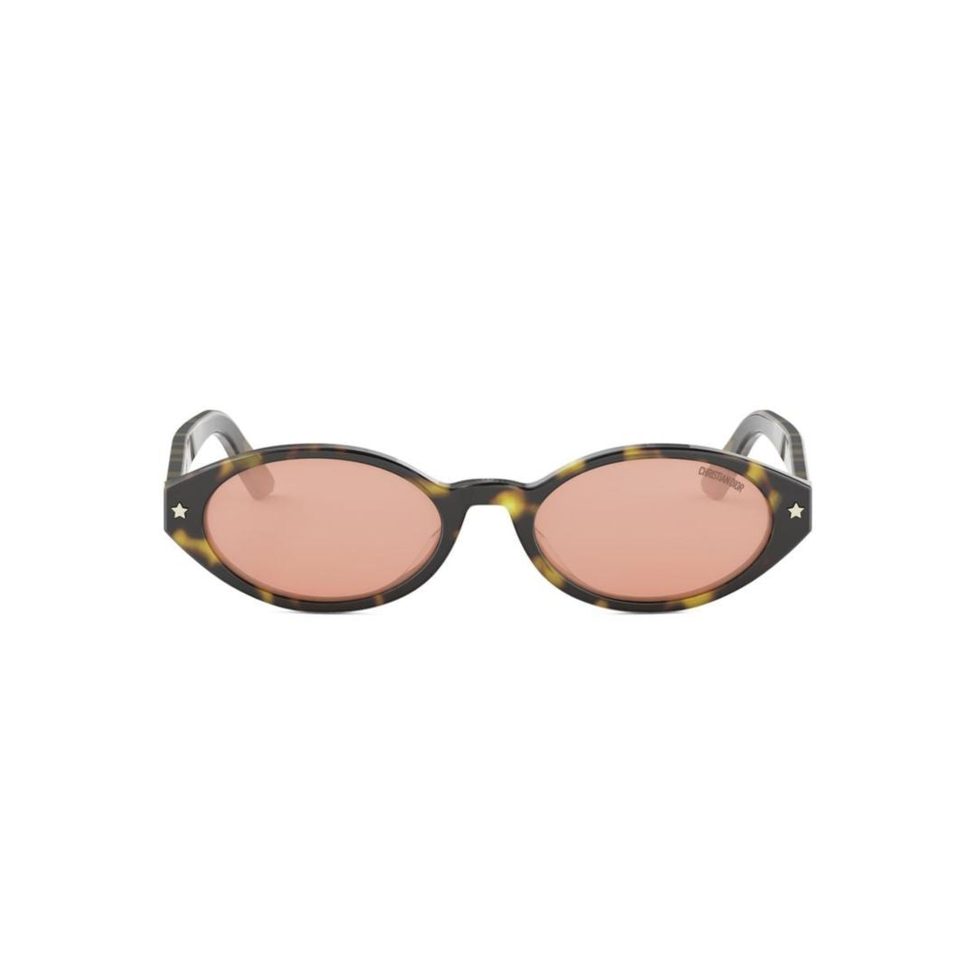 Dior Cd40204i Oval Tortoiseshell Sunglasses