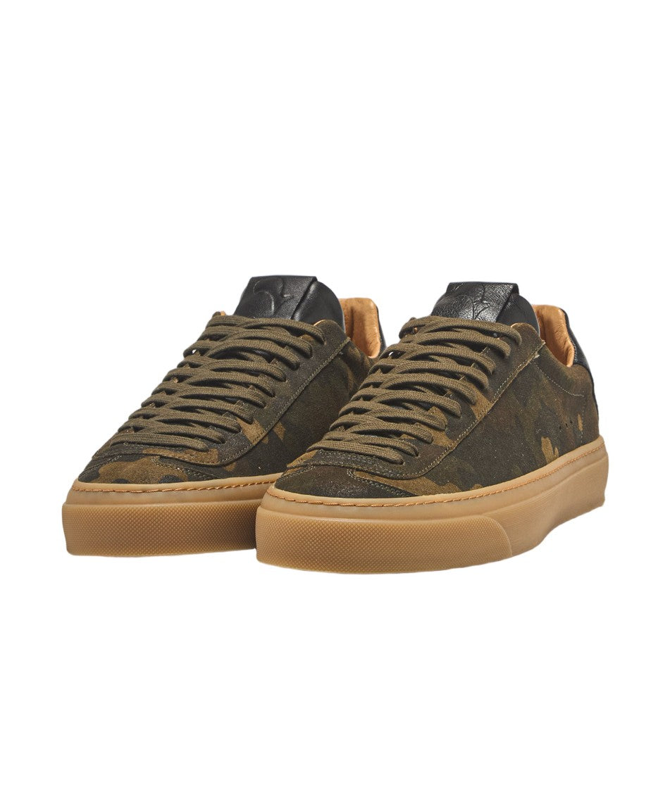 Aqua Alta Venice Camouflage Suede And Leather Sneakers