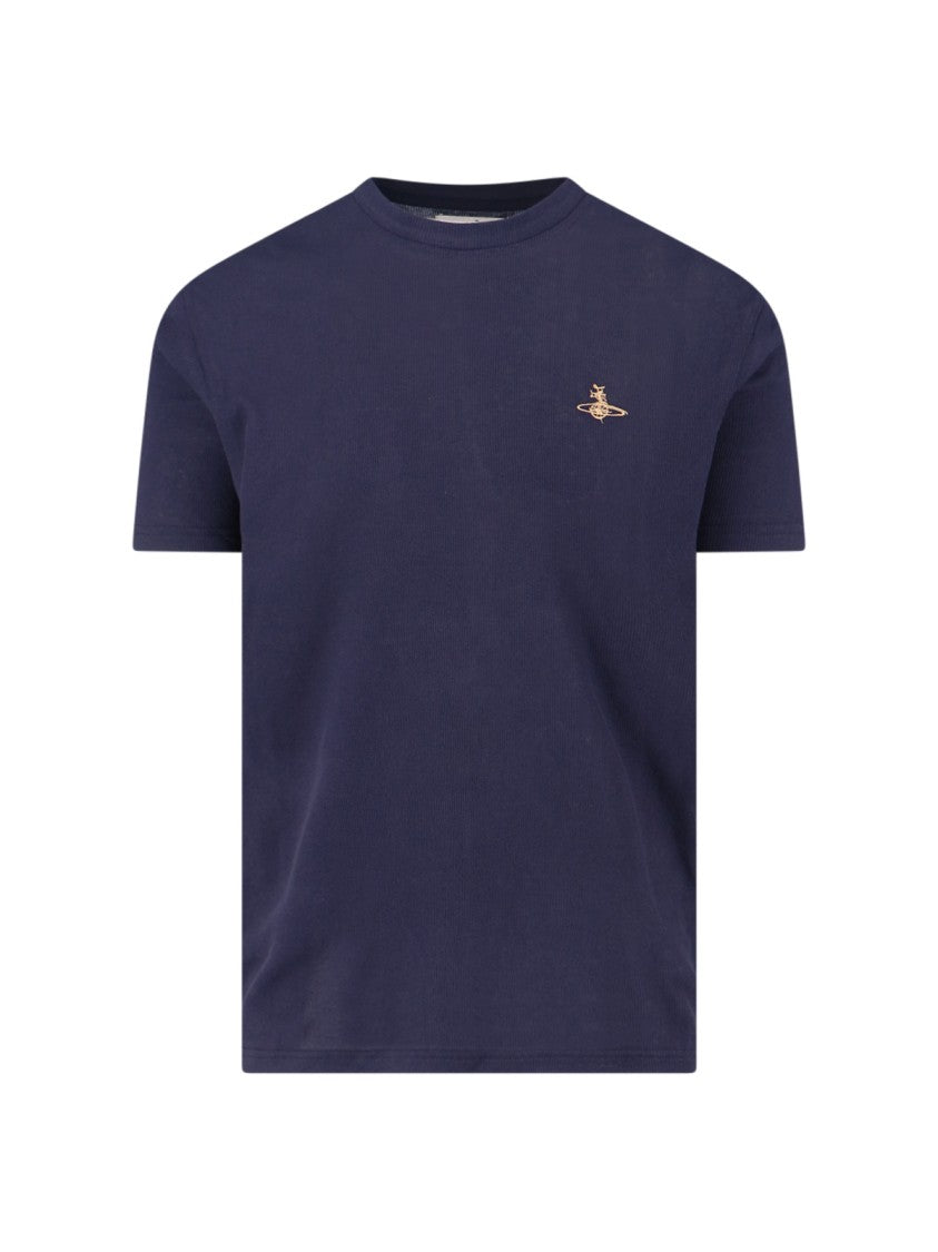Vivienne Westwood "Orb" Logo T-Shirt – Navy Blue