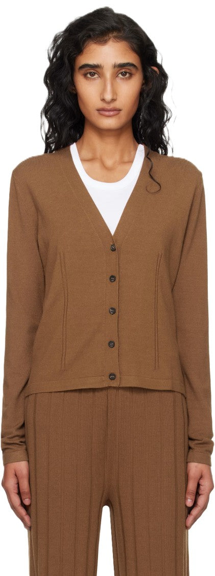 Max Mara Versatile Brown Cardigan With Design