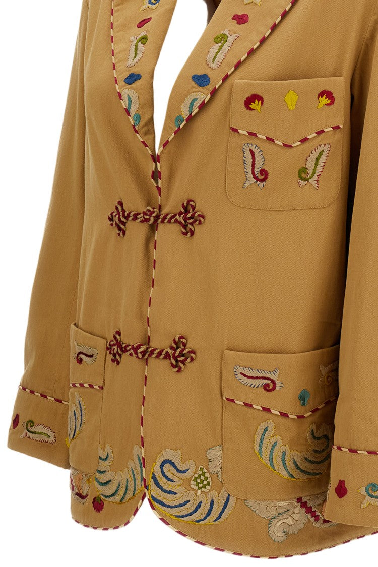 Bode New York Feather Runner Smoking Jacket