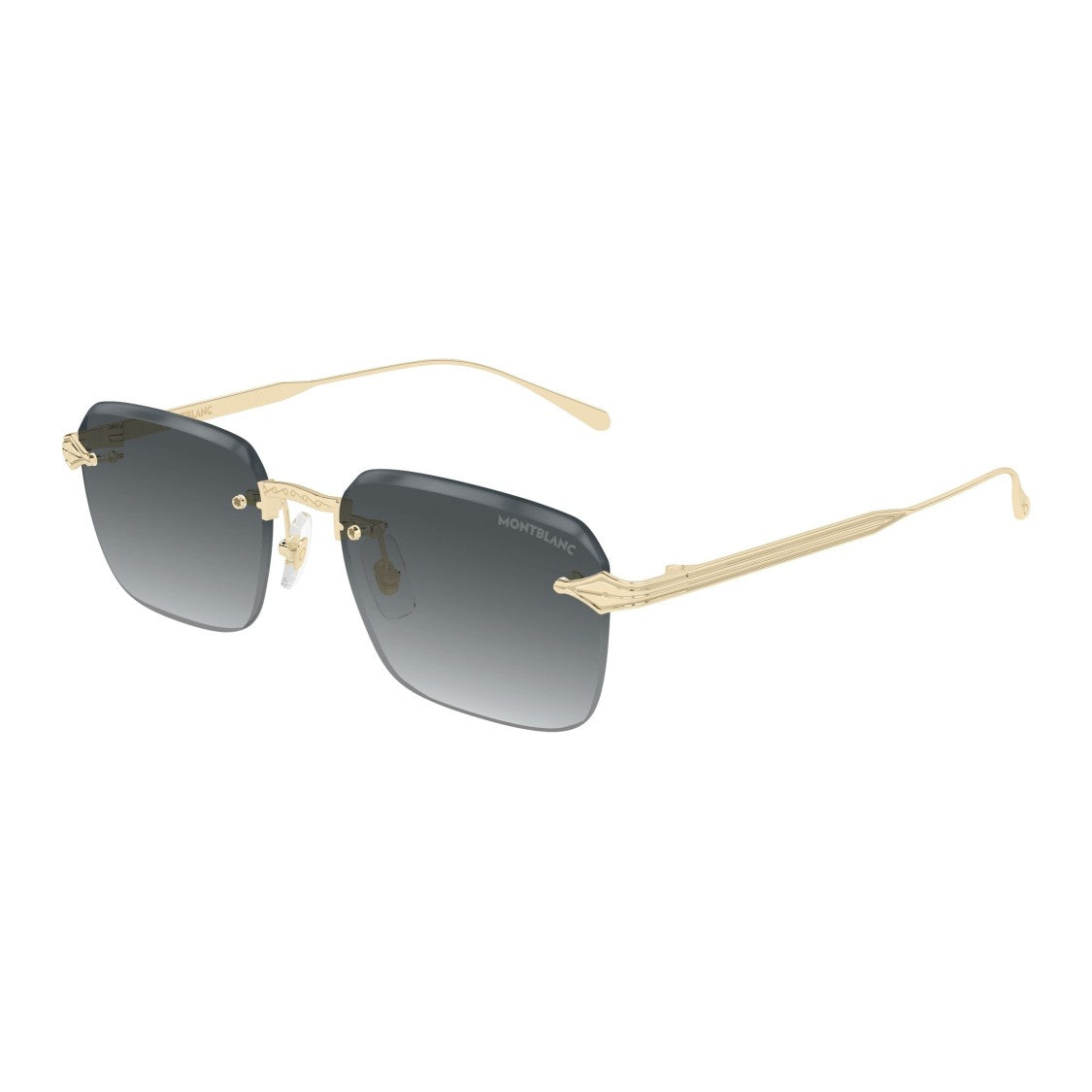 Montblanc Rimless Square Sunglasses With Gold-Toned Metal Accents