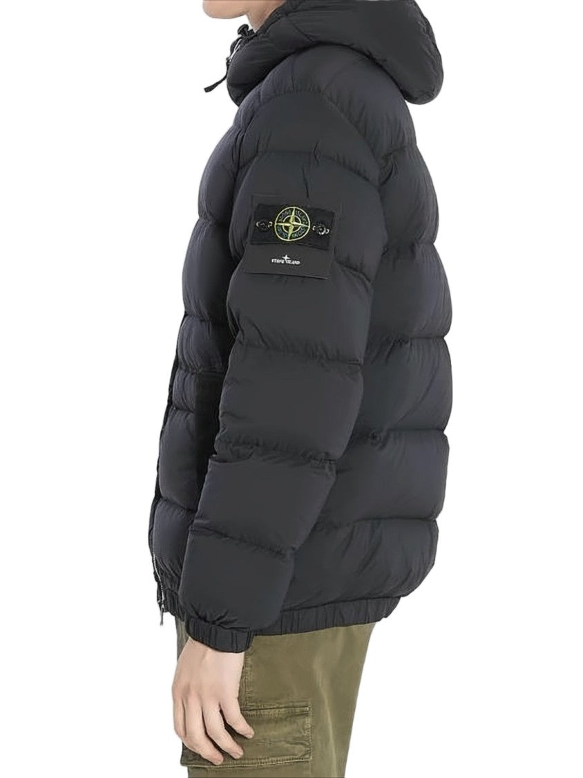 Stone Island Quilted Down Jacket With Hood