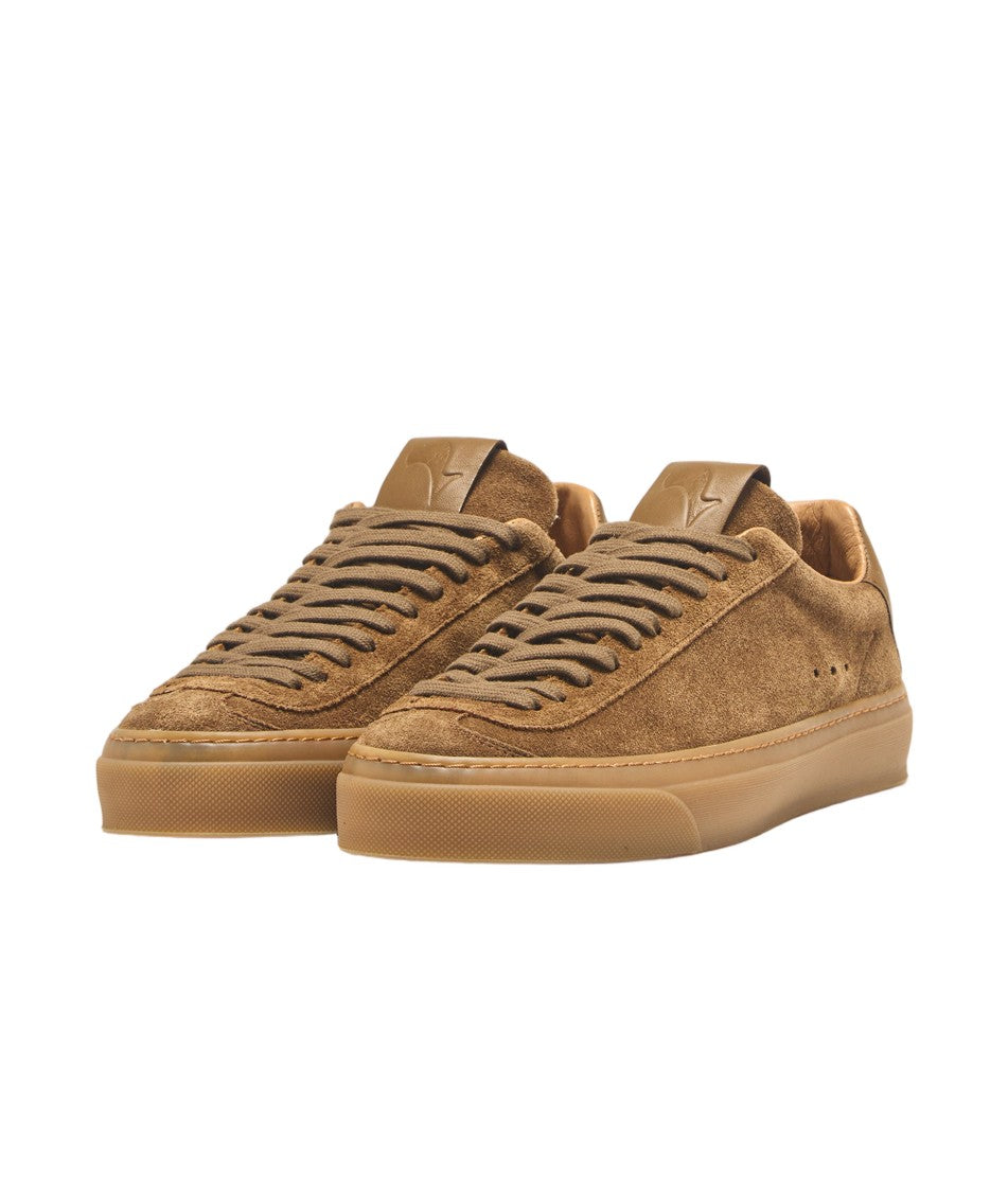 Aqua Alta Venice Tobacco Brown Suede And Leather Sneakers