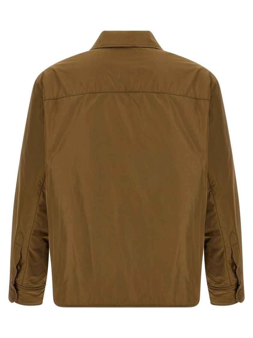 Ami Brown Synthetic Fabric Overshirt With 'Ami De Coeur' Embroidery