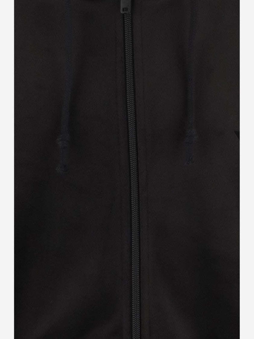 Y-3 Stretch Nylon Hoodie With Key Features And Logo