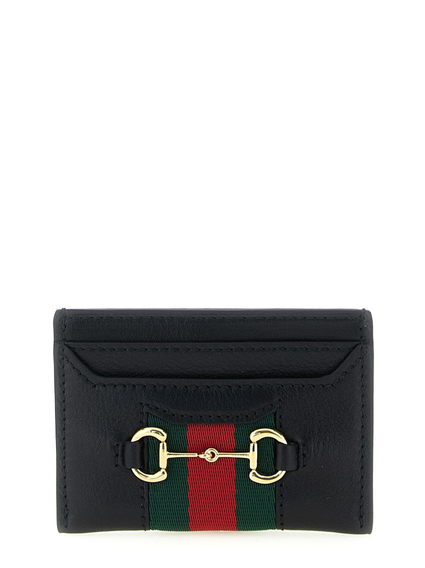 Gucci 'Web Horsebit ' Card Holder