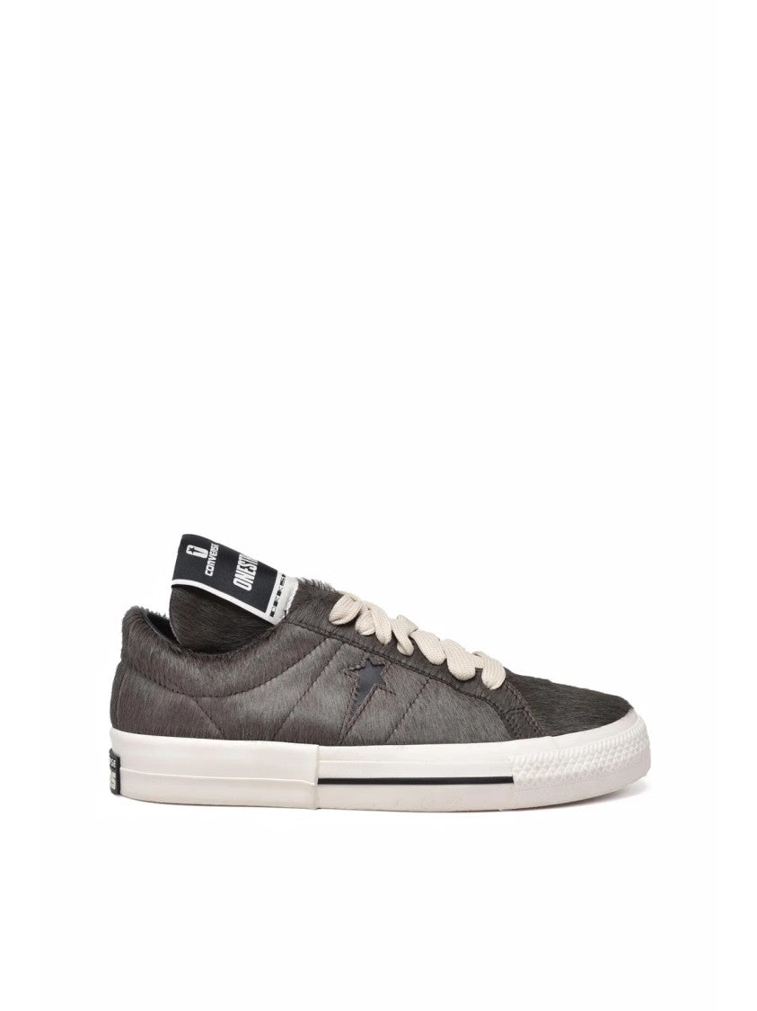 Converse X Drkshdw Grey Leather Cavallino Sneakers